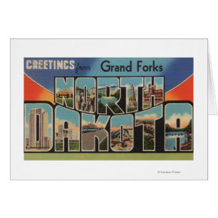 Grand Forks, le Dakota du Nord - grande lettre