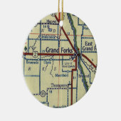 Grand Forks ND Keramisch Ornament (Rechts)