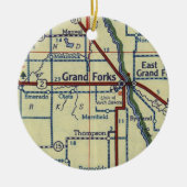 Grand Forks ND Keramisch Ornament (Voorkant)