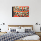 Grand Forks, North Dakota - Grote letterscènes Canvas Afdruk (Insitu (Slaapkamer))