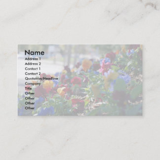 Grand format de carte de visite floral de jardin