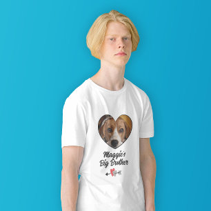 Grand frère chien photo personnalisée T-Shirt