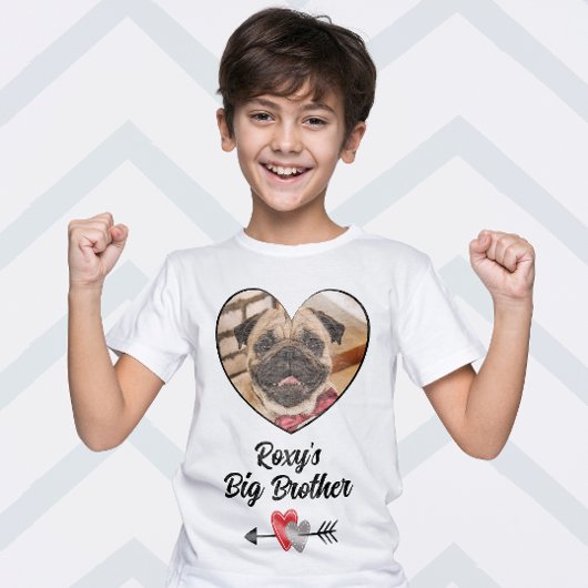 Grand frère customisé chien photo T-shirt