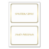 Grand Gatsby Art Déco Blanc Lieu Cadre Cartes (Par défaut)