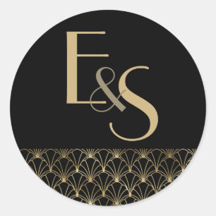 Grand Gatsby art déco élégant mariage Sticker