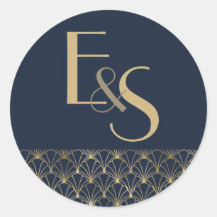 Grand Gatsby art déco élégant mariage Sticker