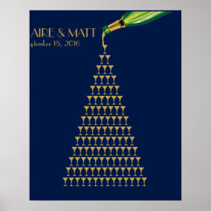 Grand Gatsby Art déco mariage signataire livre d'o