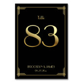 Grand Gatsby Art Déco Numéro de Table 83 Or Noir (Par défaut)