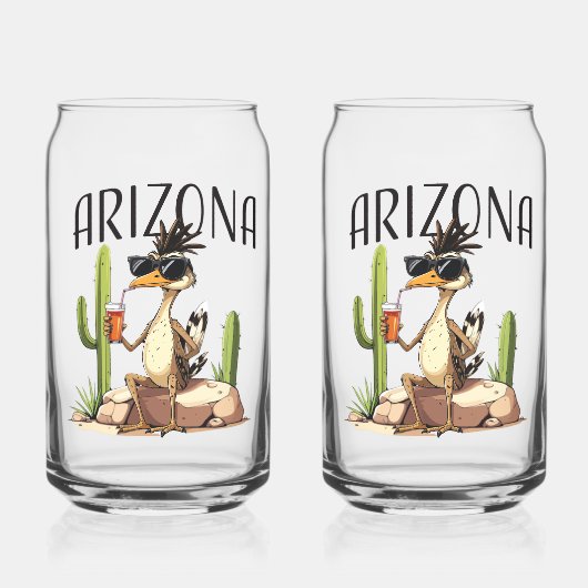 Grand Géocoucou d'Arizona buvant une boisson (Recto)