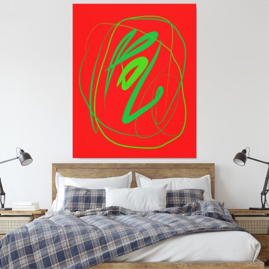 Grand geste Impression de toile étirée (Insitu(Chambre))