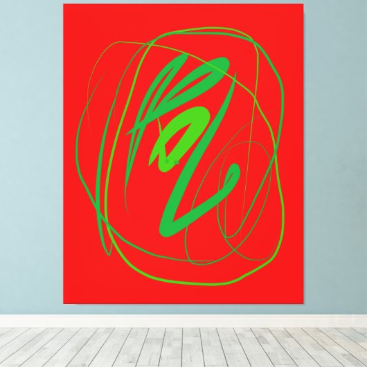 Grand geste Impression de toile étirée (Insitu (Plancher de Bois))