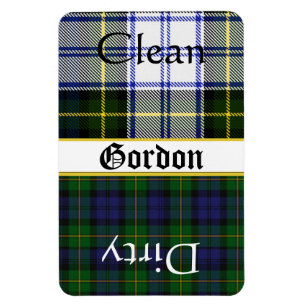 Grand Gordon Tartan Lave-Vaisselle Plaid Magnet