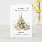 Grand Grand 1er Noël Nutcracker Carte de voeux (Fleur jaune)