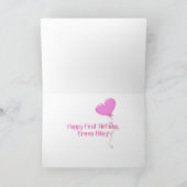 Grand grand-fille carte photo de premier anniversa (Intérieur)