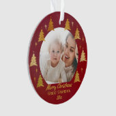 Grand grand-mère Noël Photo Rouge et or (devant)