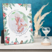Grand grand-mère Premier Noël Baby Photo Plaque (Côté)
