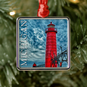 Grand Haven Lighthouse Michigan Metalen Ornament