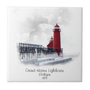 Grand Haven Lighthouse - Michigan Tegeltje