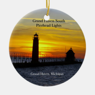 Grand Haven South Pierhead Licht Keramisch Ornament