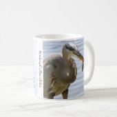 Grand Héron Bleu Café Mug (Devant droit)