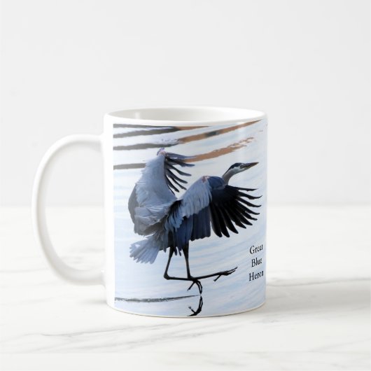 Grand Héron Bleu Café Mug (Gauche)