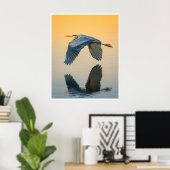 Grand Héron Bleu - Œuvre d'Art Mural | Impression (Bureau à domicile)