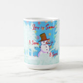 Grand Hiver Amusant Snowman Hot Drink Latte Mug (Centre)