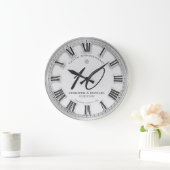 Grand Horloge 10ème Anniversaire de Mariage Argent (Maison)