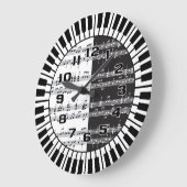 Grand Horloge Circulaire De Piano Et De Musique (Angle)