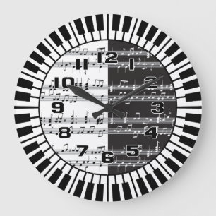 Grand Horloge Circulaire De Piano Et De Musique