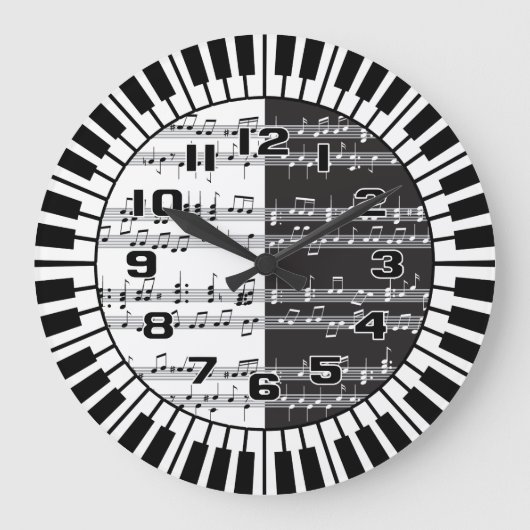 Grand Horloge Circulaire De Piano Et De Musique (Recto)