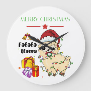 Grand Horloge Lama de Noël