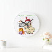 Grand Horloge Lama de Noël (Maison)