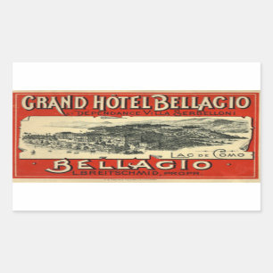 Grand Hotel Bellagio Sticker rectangulaire