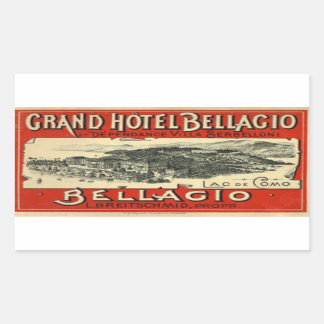 Grand Hotel Bellagio Sticker rectangulaire