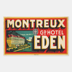 Grand Hotel Eden (Montreux Frankrijk) Rechthoekige Sticker