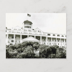 Grand Hotel, Mackinac Island, zwart-wit Briefkaart