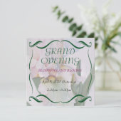 GRAND INVITATION D'OUVERTURE EN FLEURS D'EAU BLANC (Debout devant)