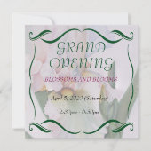 GRAND INVITATION D'OUVERTURE EN FLEURS D'EAU BLANC (Devant)