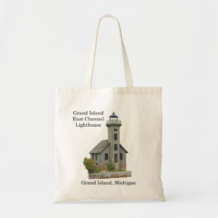 Grand Island East Channel Lighthouse canvas tas