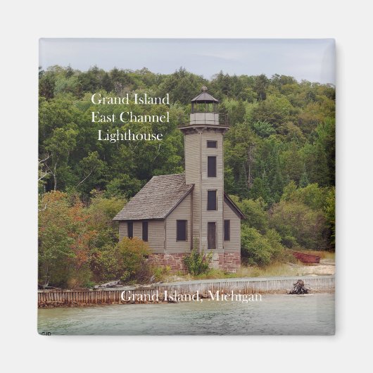 Grand Island East Channel Lighthouse magnet Magneet (Voorkant)