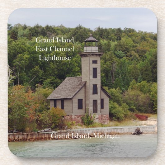 Grand Island East Channel Lighthouse onderzetters (Voorkant)