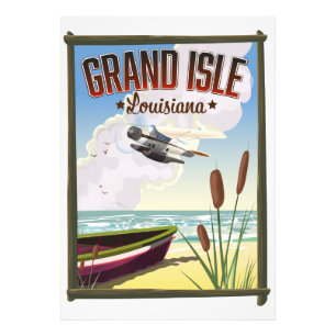 Grand Isle, Louisiana Reisposter Foto Afdruk