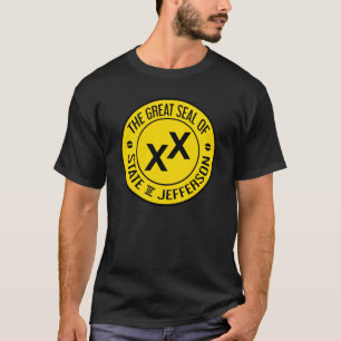 Grand joint de l'état de T-shirt noir de Jefferso