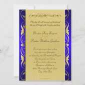 Grand Joyau Bleu Invitation Or Et Bleu (Dos)