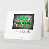 Grand Joyeux Anniversaire | Carte texte Graffiti (Dos)