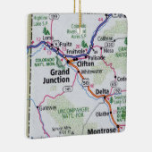 Grand Junction CO Map Keramisch Ornament (Rechts)