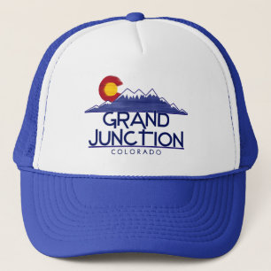 Grand Junction Colorado houten bergen hoed Trucker Pet