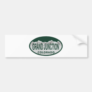 Grand Junction-vergunningovaal Bumpersticker