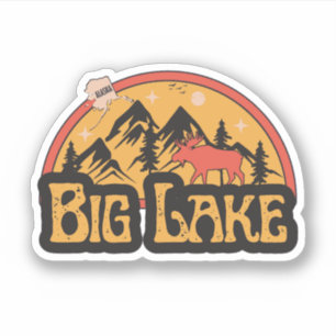 Grand lac, autocollant de l'Alaska